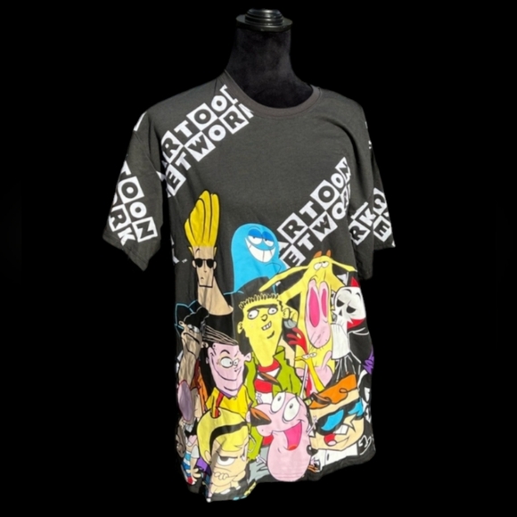 CARTOON NETWORK ALL OVER PRINT AOP Men's Graphic T-SHIRT 2000s Animation, Medium - Picture 1 of 3